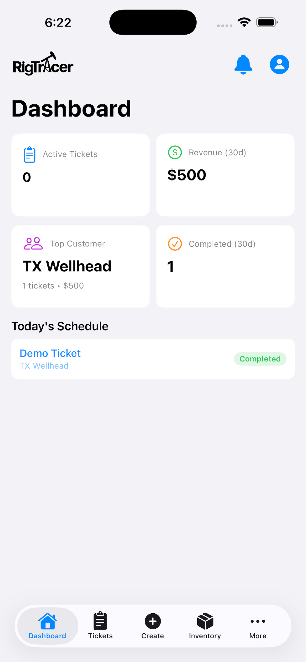RigTracer Dashboard